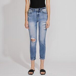 Kancan Clemence High Rise Mom Jeans Medium Wash Size 7